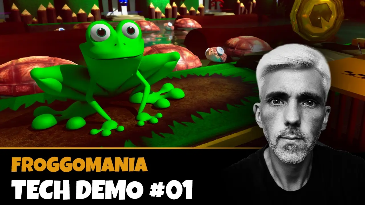 Thumbnail for the FroggoMania Tech Demo #01 video (on YouTube).
