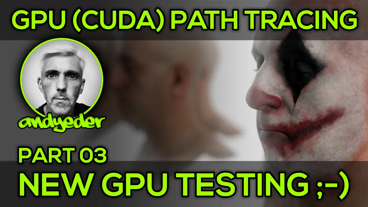 Thumbnail for the SIPT interactive path tracer video (on YouTube): testing a new GPU.